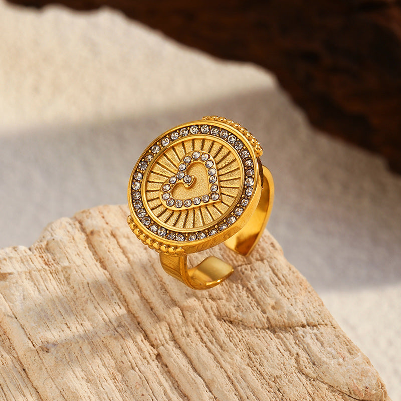 Wholesale  Stainless Steel Heart-Shaped Ring