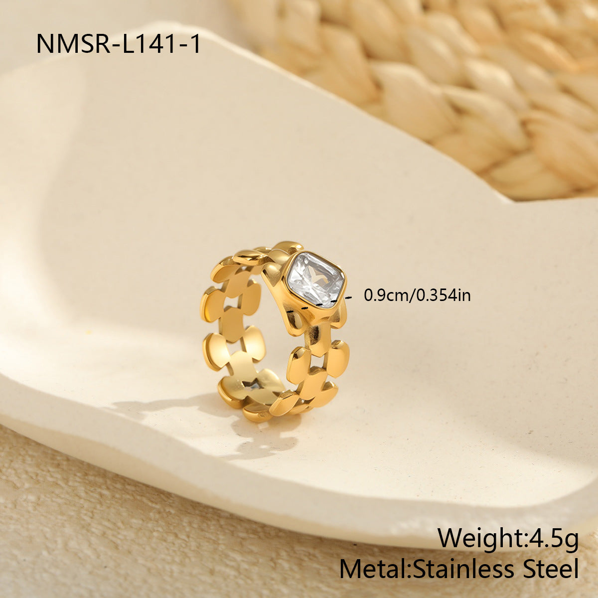 Wholesale Stainless steel heart-shaped ring