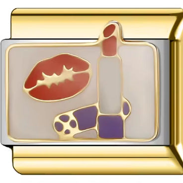 Wholesale 10pcs Italian Charm Bracelet 9mm DIY Splicing Removable Gold Series Stainless Steel Composable Bracelet