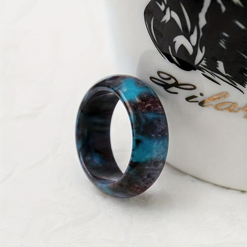 Wholesale Geometric colorful rainbow Resin &  Acrylic Rings