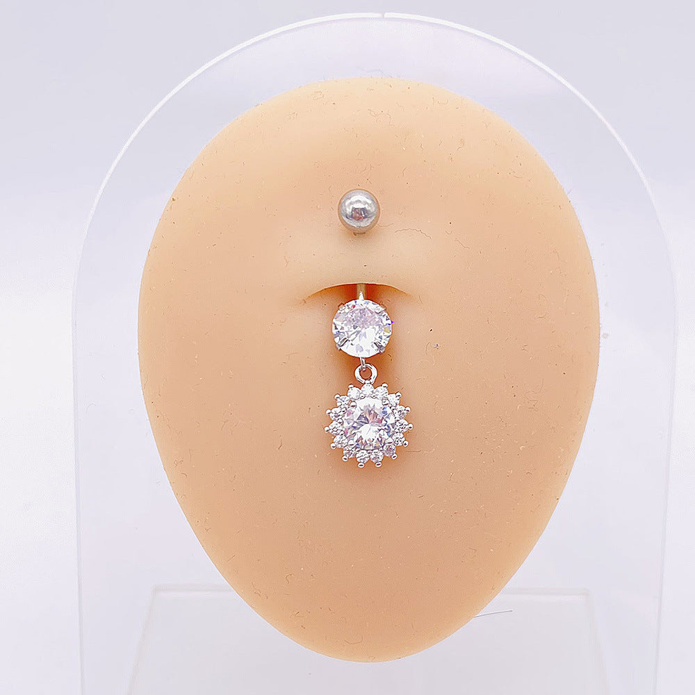 Wholesale Stainless Steel Long Tree of Life Zircon Belly Button Nails Body Jewelry ACC-BJ-ChenY001