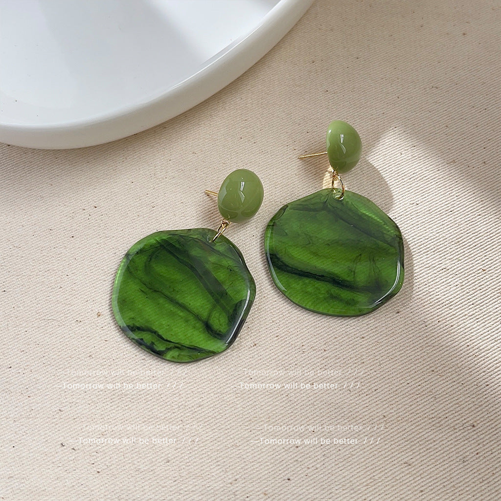Wholesale Green Flower Earrings Tea Earrings ACC-ES-Eryu001