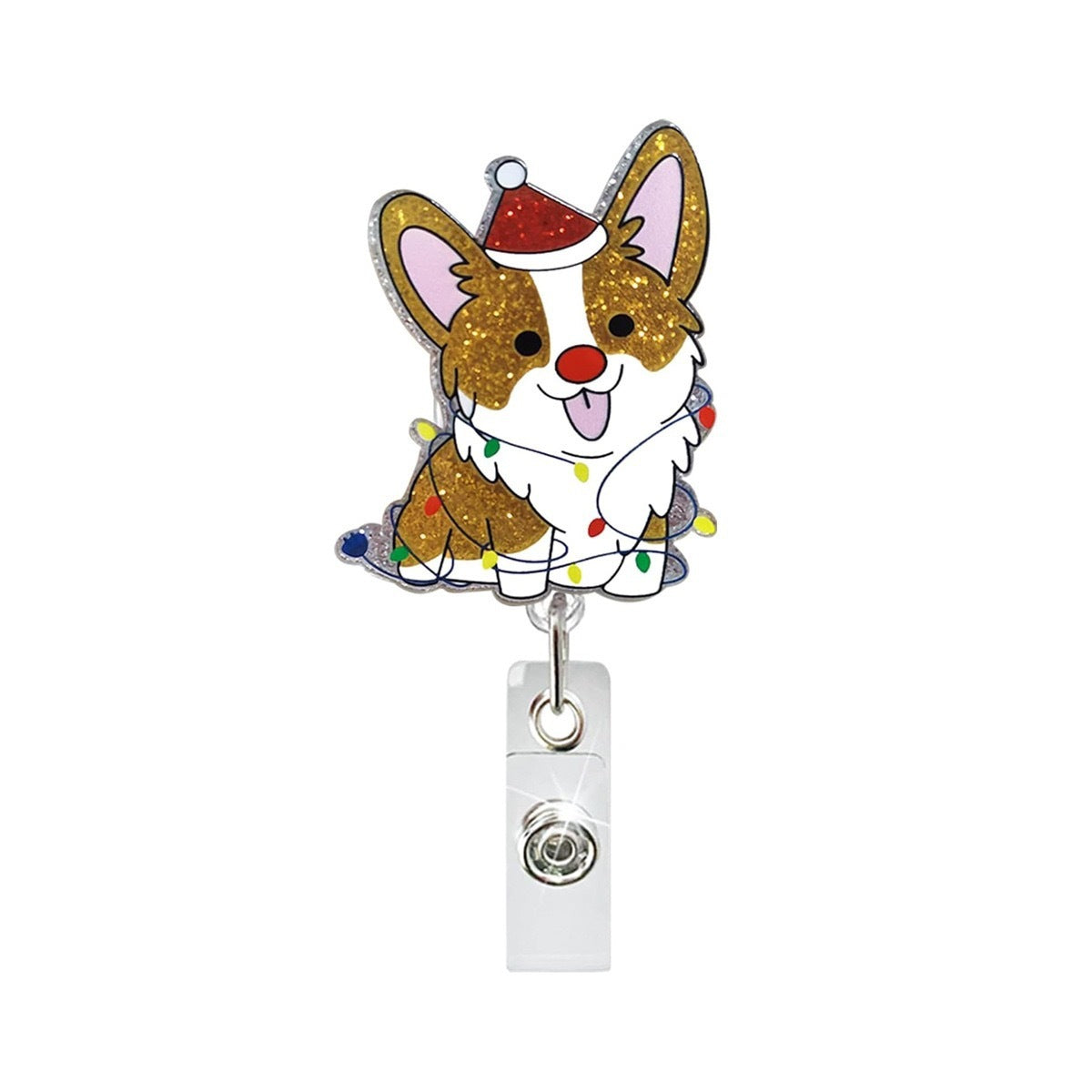 Wholesale retractable acrylic Christmas animal   Badge Reels