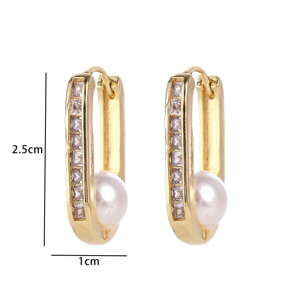 Wholesale Modern Butterfly Flower Earrings With Micro Set Zircon 18K Gold Plated Copper Fashion Party Gift Jewelry Accessory