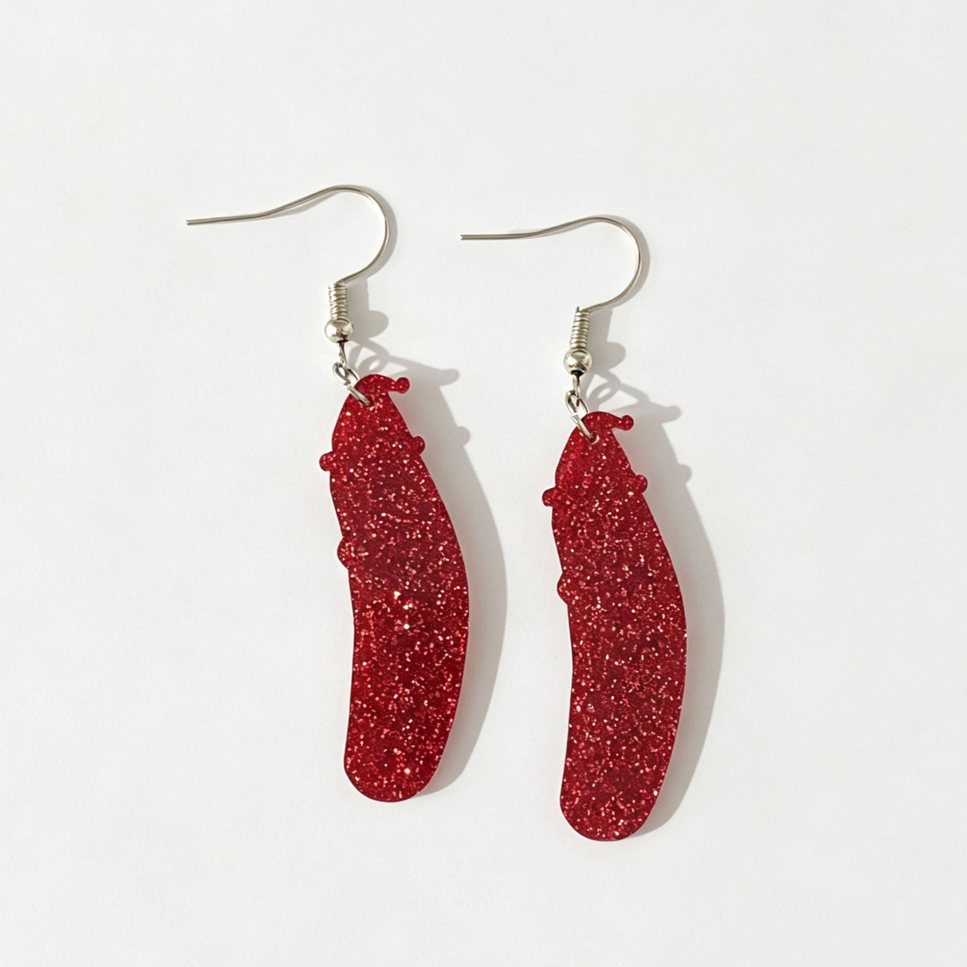 Wholesale Funny Cucumber Acrylic Earrings Christmas Party Fashion Accessory