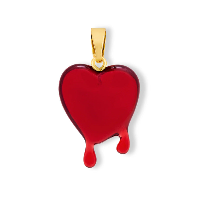 Wholesale Game console dragon heart five-pointed star zircon necklace