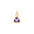 Wholesale S925 sterling silver teardrop-shaped colored zircon light luxury necklace