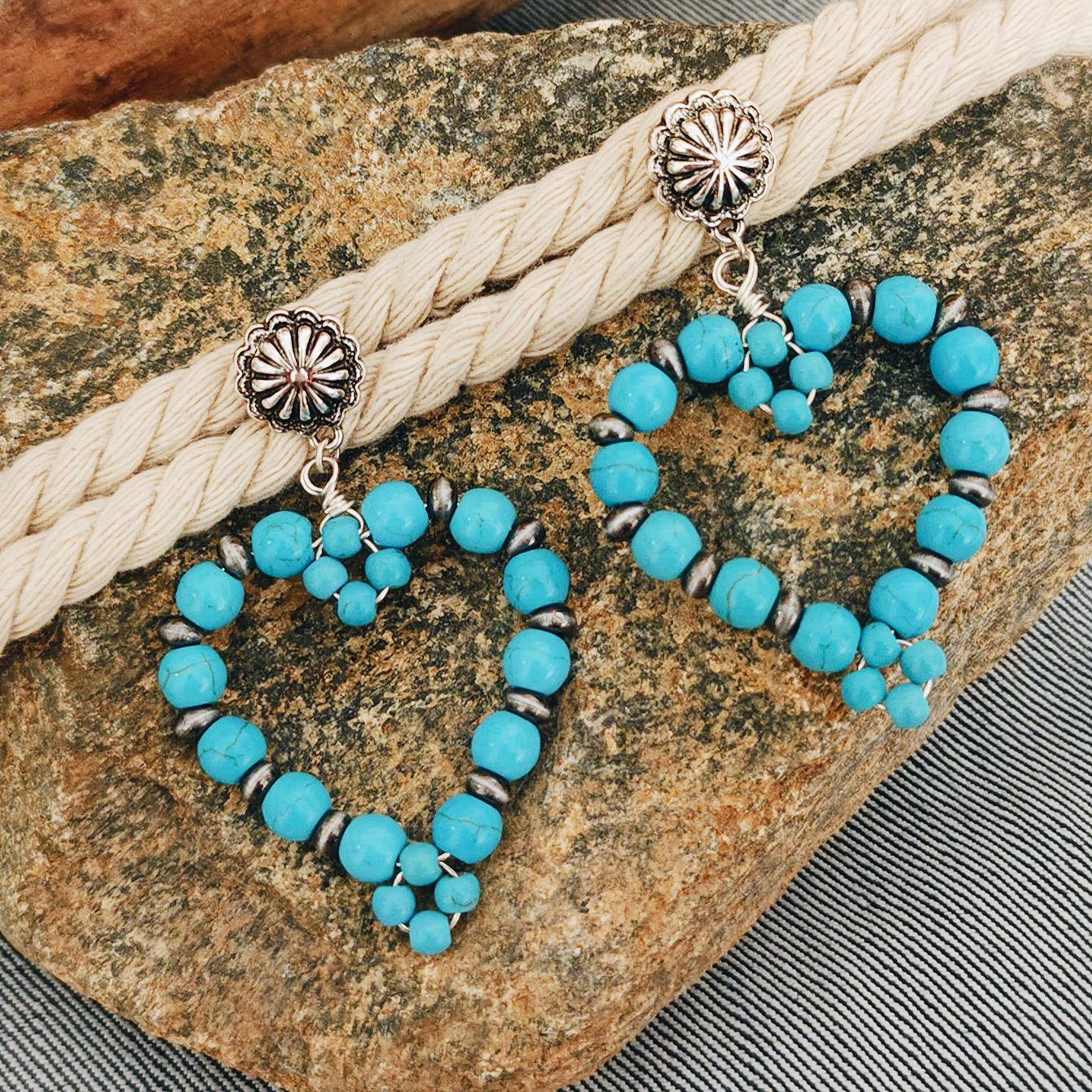 Wholesale Turquoise Star Geometric Earrings Bohemian Style Women S Fashion Accessory For Everyday Wear