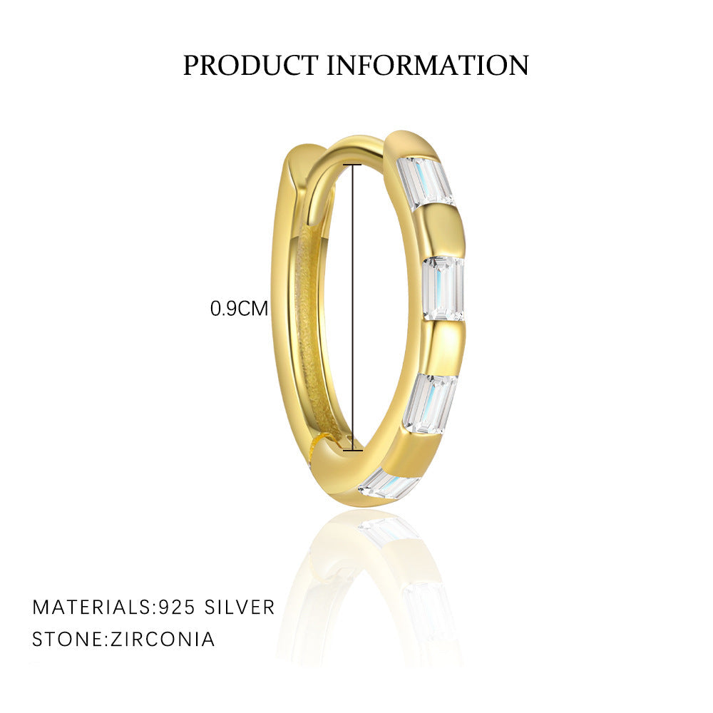 Wholesale S925 sterling silver light luxury diamond cross earrings