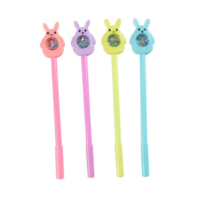 Wholesale Cartoon rabbit sequins neutral pen