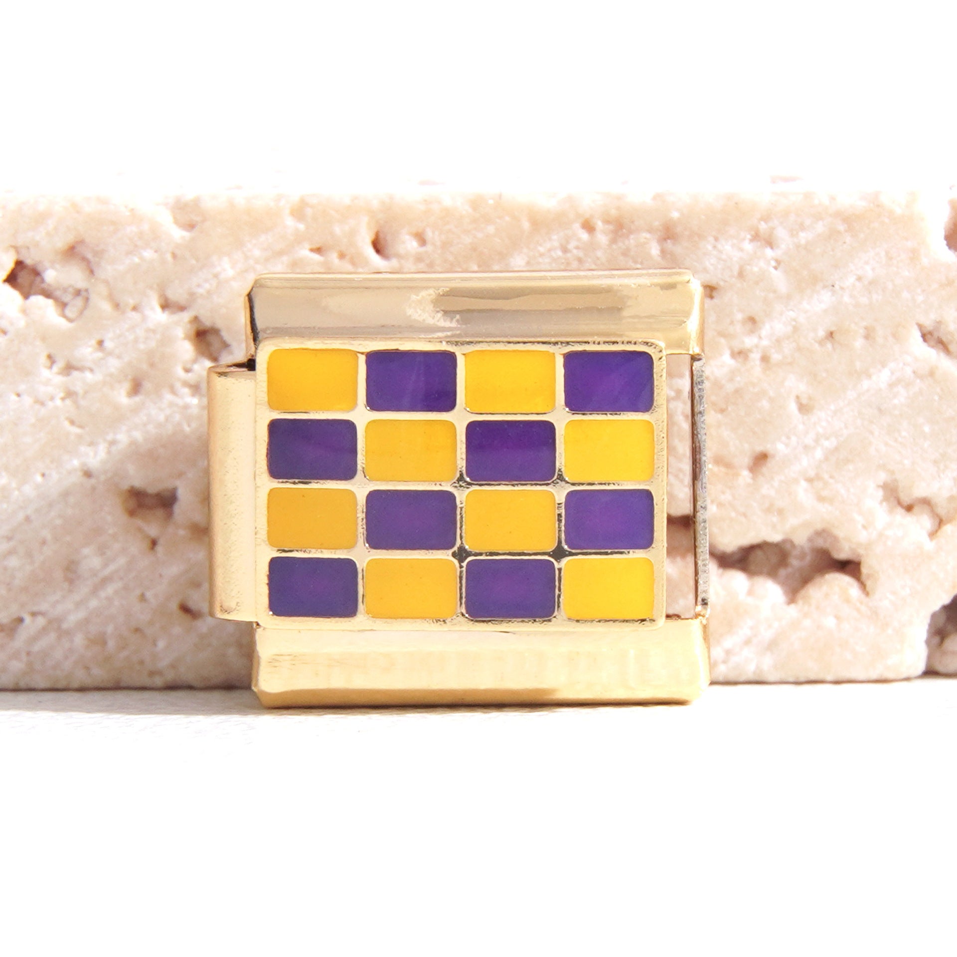 Wholesale  Italian Charm Bracelet 9mm DIY  Checkerboard Series Creative Stainless Steel Composable Bracelet