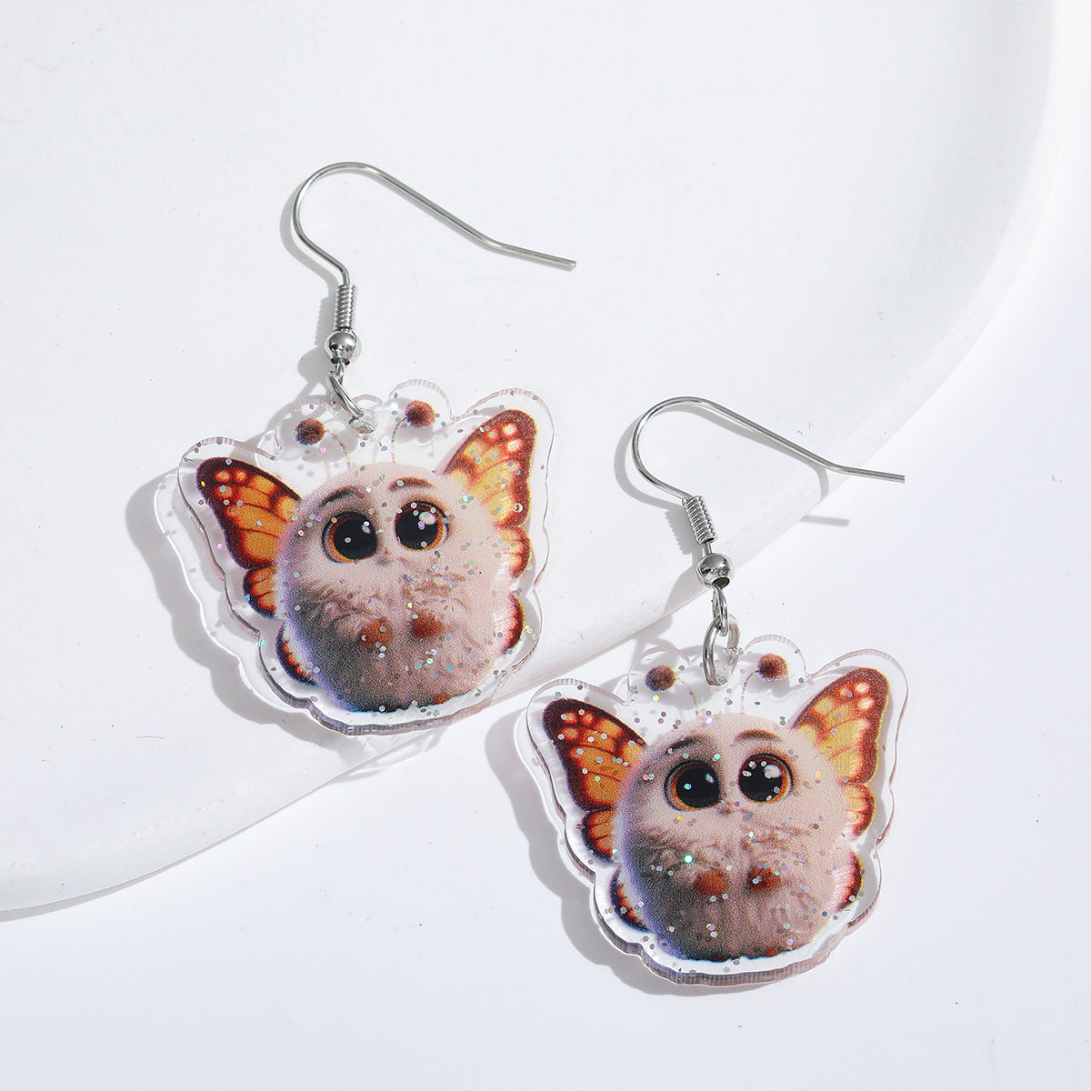 Wholesale Gradient Butterfly Colorful Acrylic Earrings ACC-ES-AnDao040