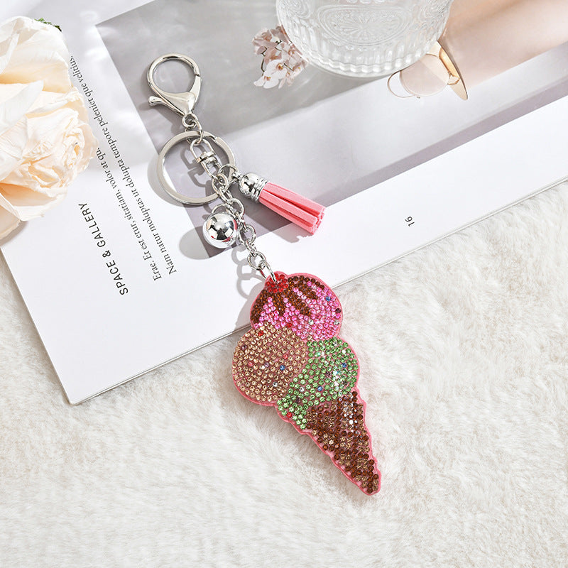 Wholesale Creative Tassel Strawberry Fruit Bag Charm for Women