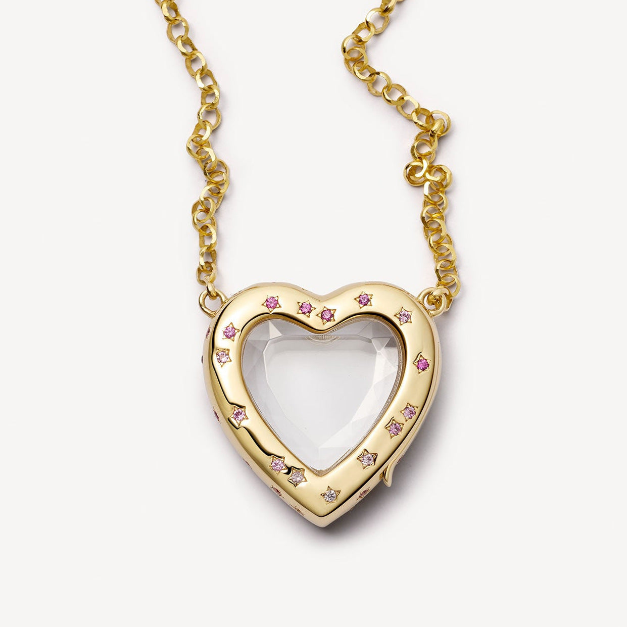 Wholesale Electroplated openable hollow transparent box DIY necklace