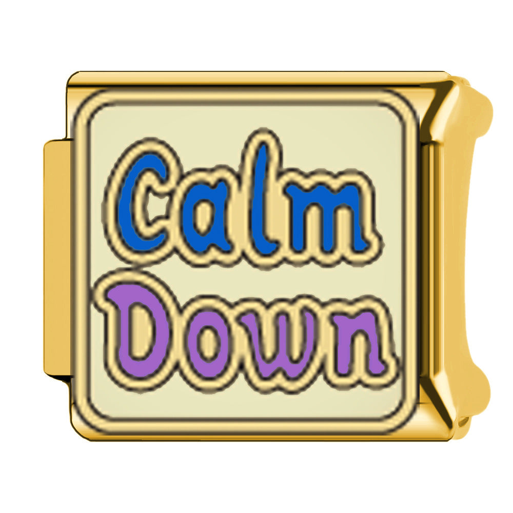 Wholesale  Italian Charm Bracelet 9mm DIY welding oil dripping Creative Stainless Steel Composable Bracelet