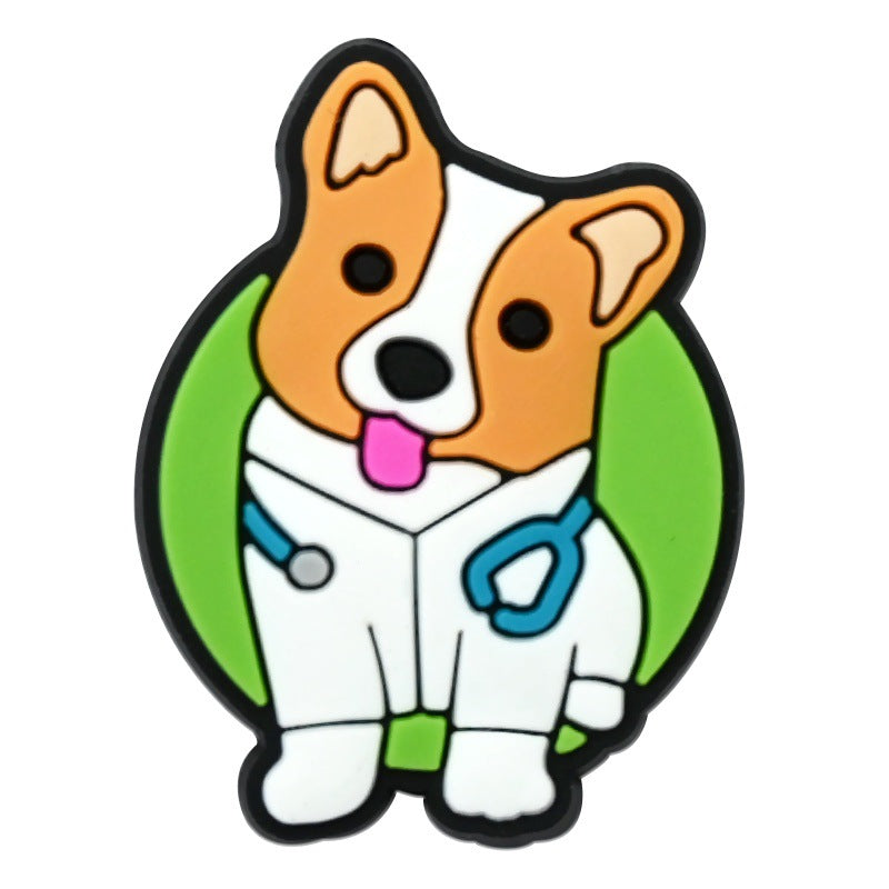 Wholesale Random 100pcs Pet Medical Series PVC Soft Rubber Shoe Buckle Decoration