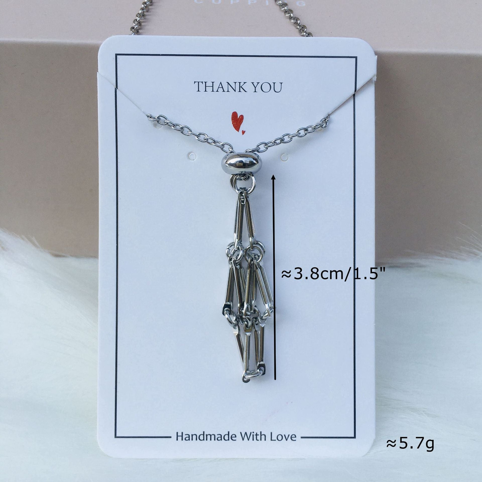 Wholesale Natural Crystal Raw Stone Net Pocket Metal Bamboo Necklace Crystal Mesh Bag ACC-NE-RongGuan008