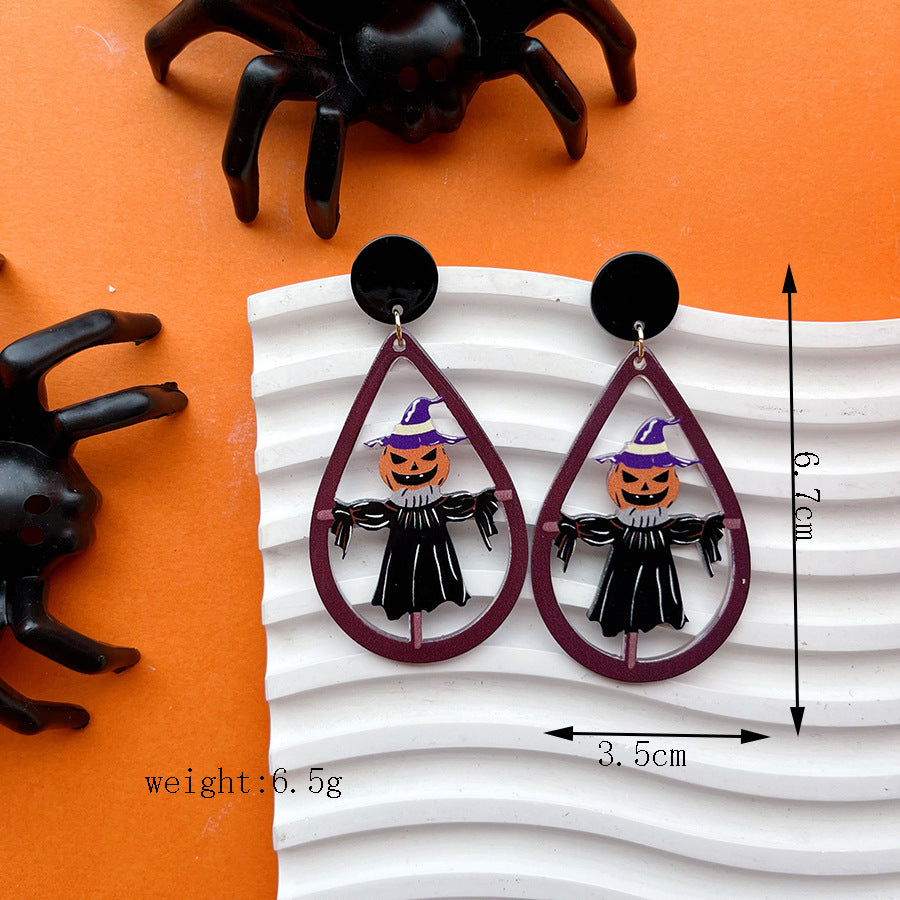 Wholesale  Acrylic pumpkin ghost earrings