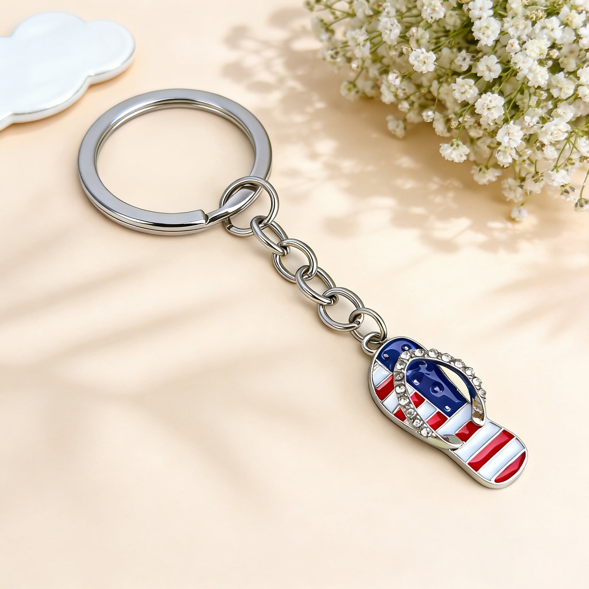 Wholesale American Independence Day Shiny Letter Keychain