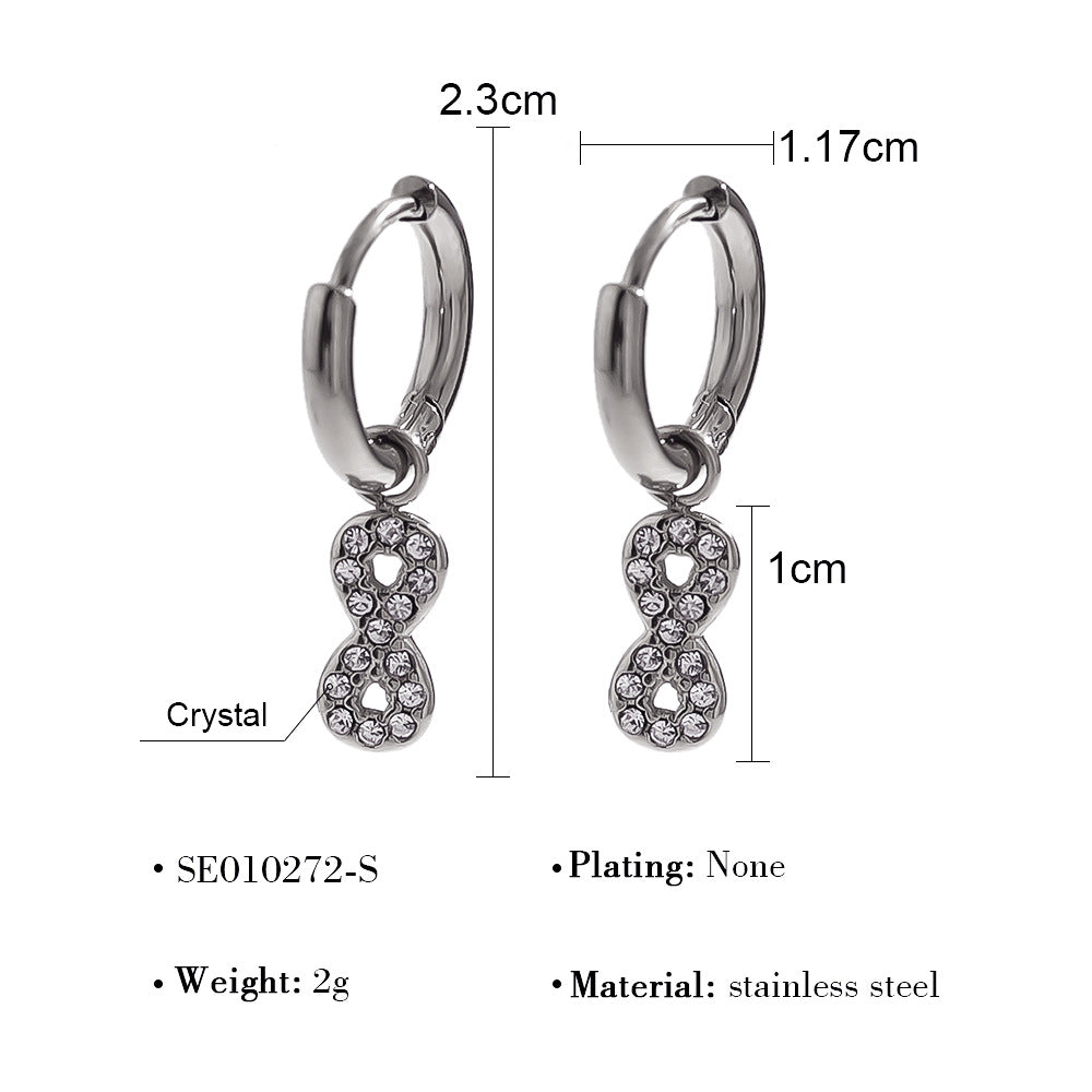 Wholesale Heart Diamond Series Retro Earrings