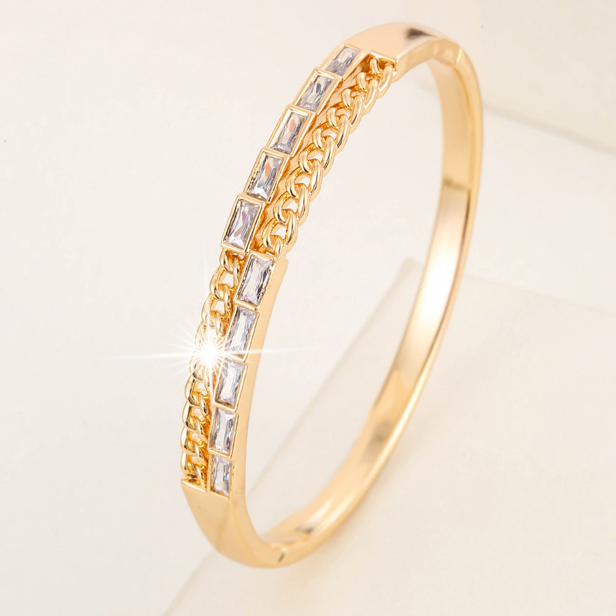 Wholesale  Light Luxury High Quality Diamond Snake Head Flower Star Opening Bracelet