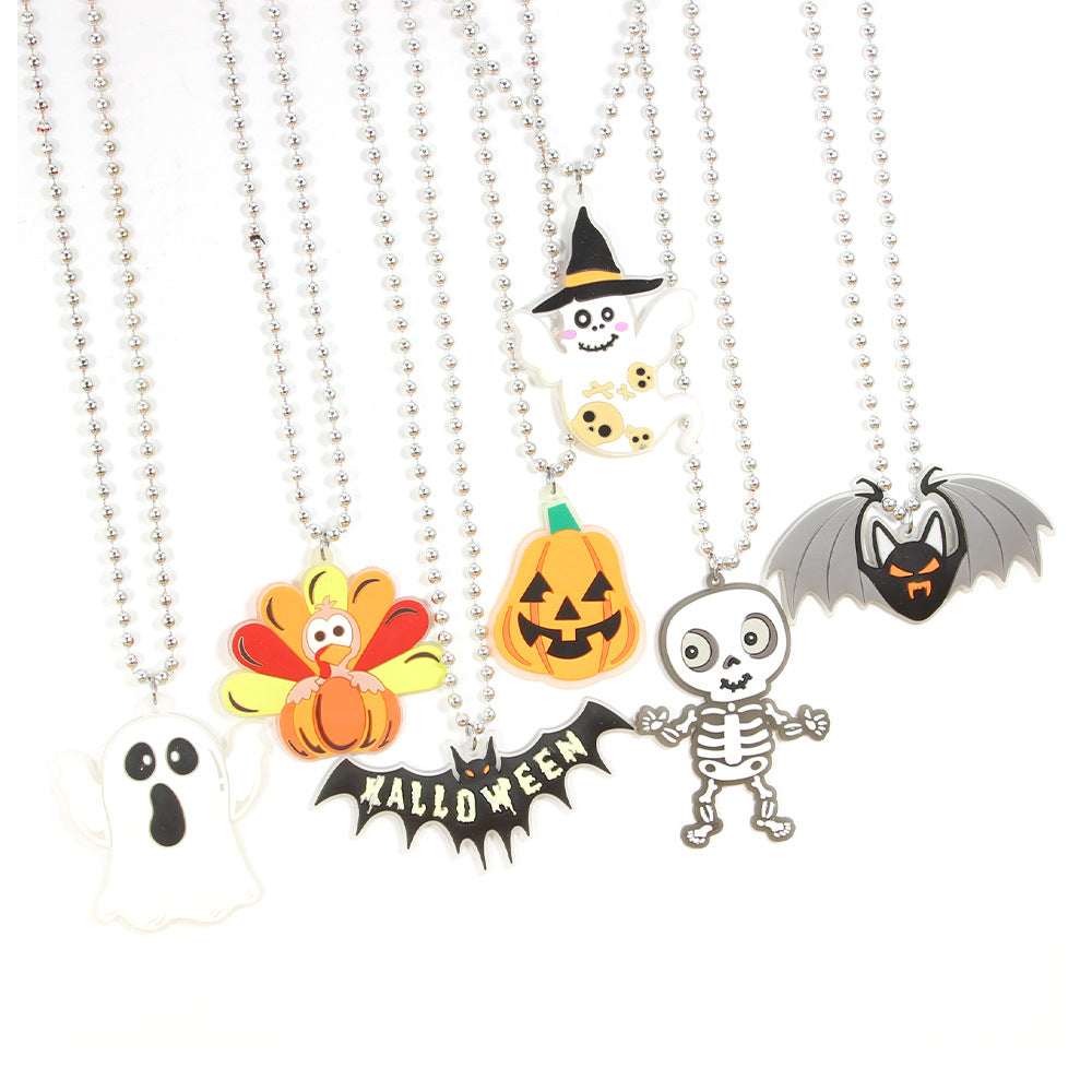 Wholesale Halloween Pumpkin Bat Necklaces ACC-NE-Shengh005