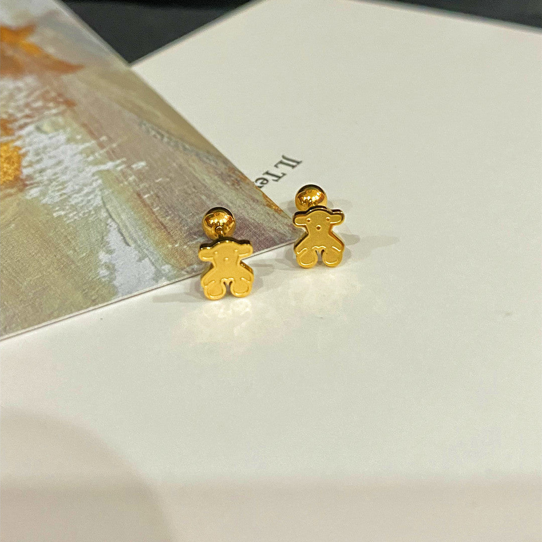 Wholesale Titanium Steel Animal Screw Earrings ACCVIP-ES-YZXW004