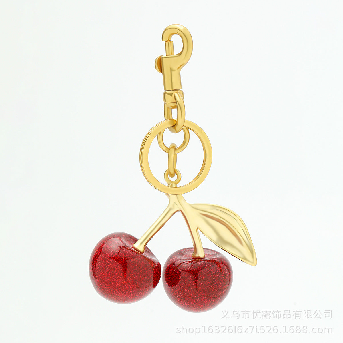 Wholesale Cherry Fruit Bag Pendant Cherry Keychain