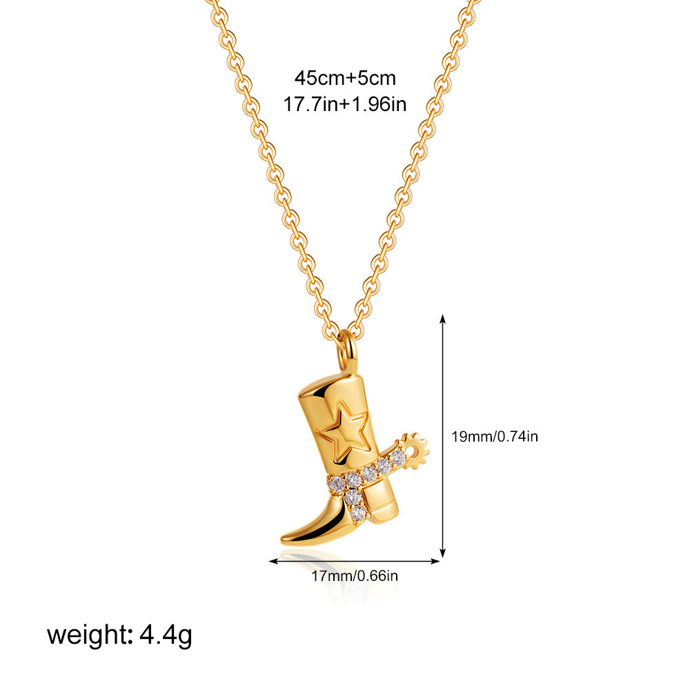 Wholesale 18K Gold Stainless Steel Zircon Necklace