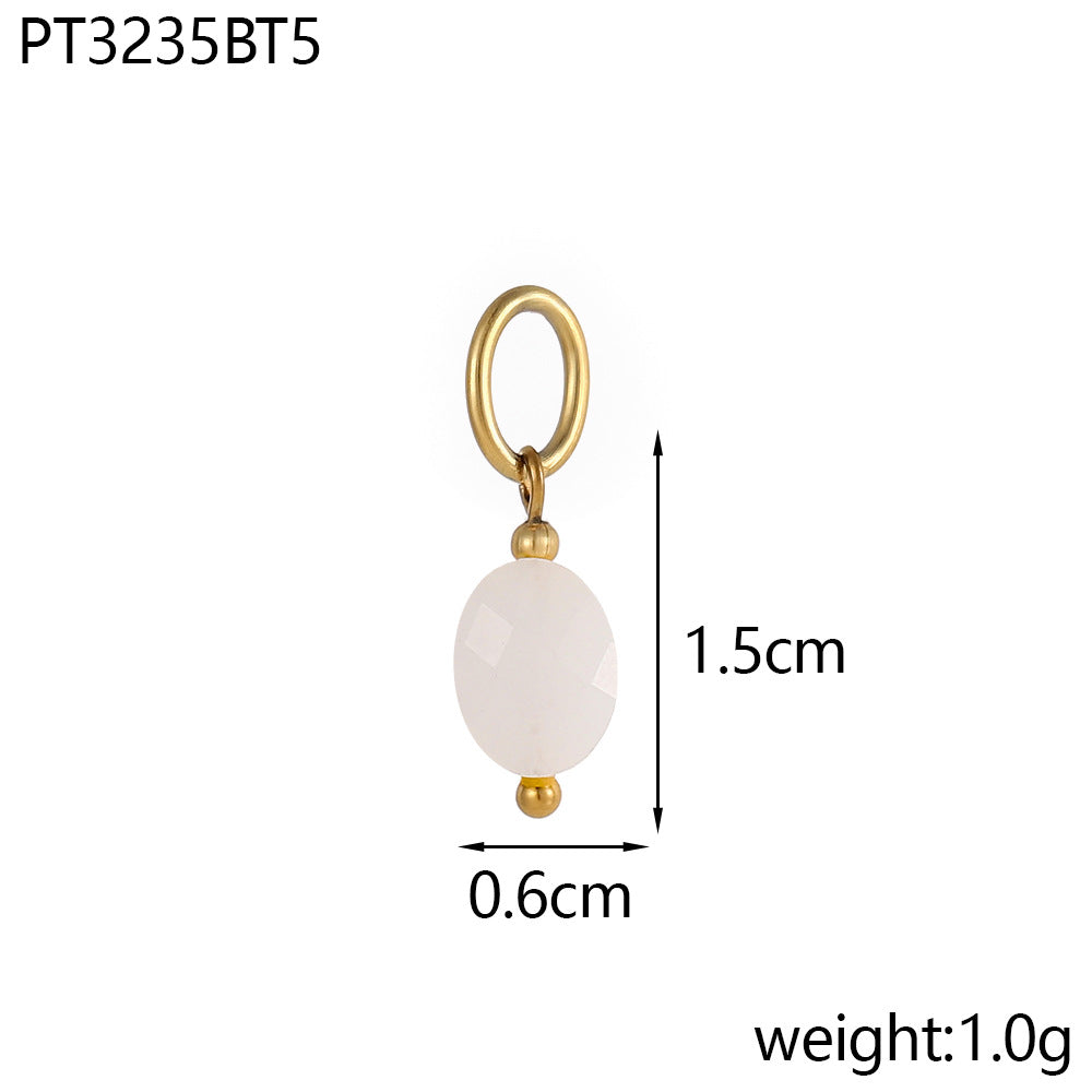 Wholesale DIY pendant accessories 14 color natural stone accessories