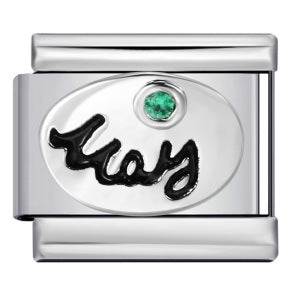 Wholesale Italian Charm Bracelet 9mm DIY Splicing 12 Birthstones Stainless Steel Composable Bracelet