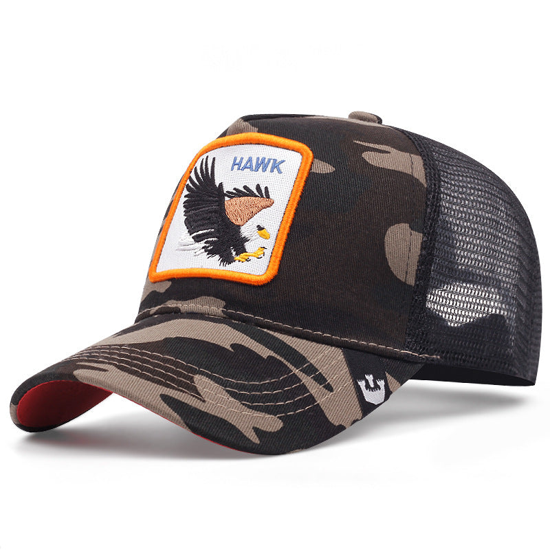 Wholesale Cartoon Animal Sun Protection Mesh Embroidery Hat Baseball Cap ACC-HT-JingKun011
