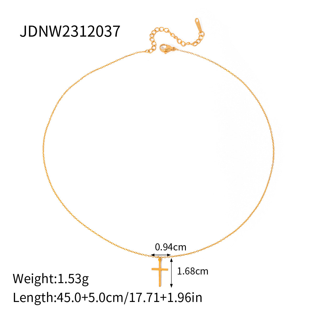 Wholesale European American Style Cross Pendant Necklace,  Stylish Jewelry Accessory for Women,  Boutique Resale Gift
