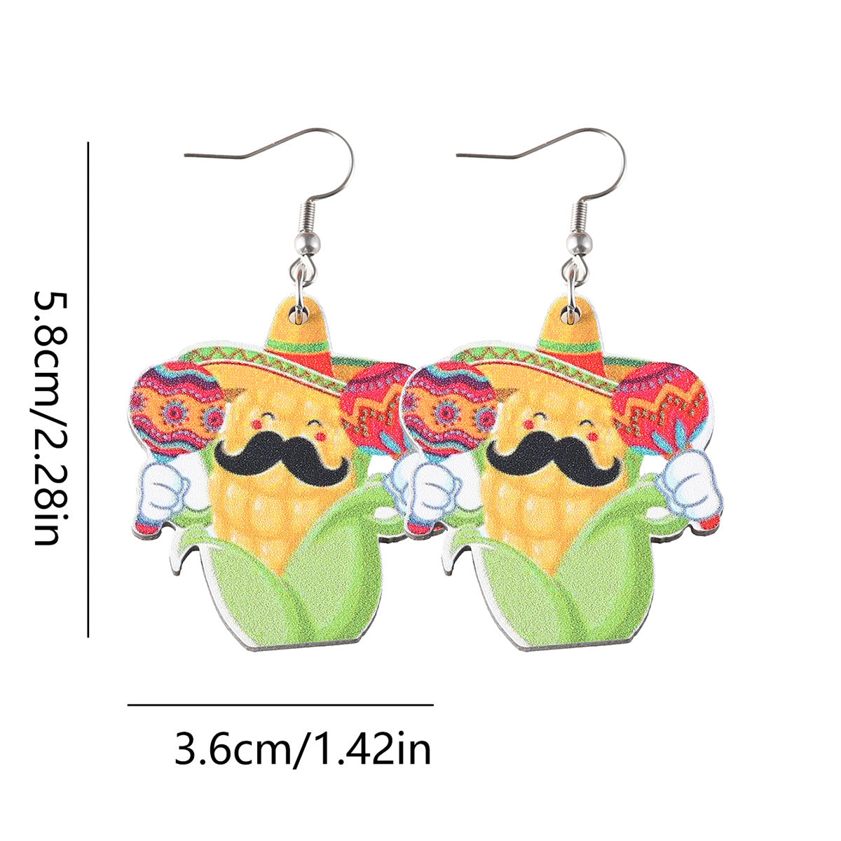 Wholesale  Mexico Fifth Festival of the Dead Cactus Skull Pendant Earrings