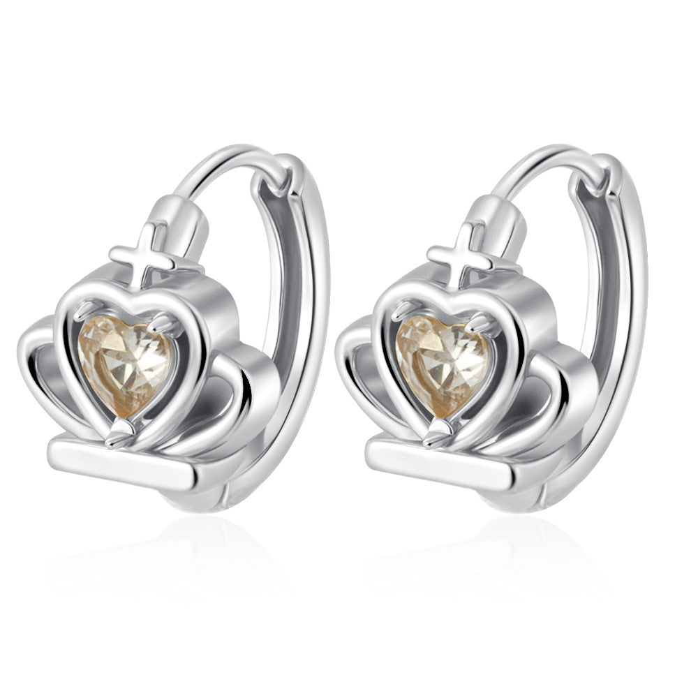 Wholesale Zircon Earrings Stainless Steel 18K Plated Trendy Jewelry Accessory for Women