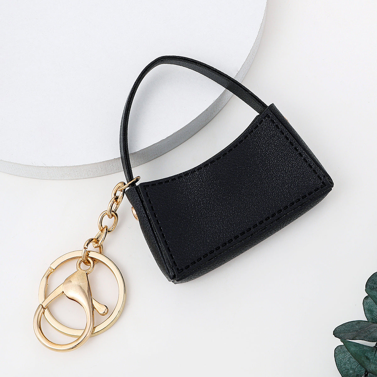 Wholesale Small Curved Bag PU Leather Keychain Pendants ACC-KC-XTZ012