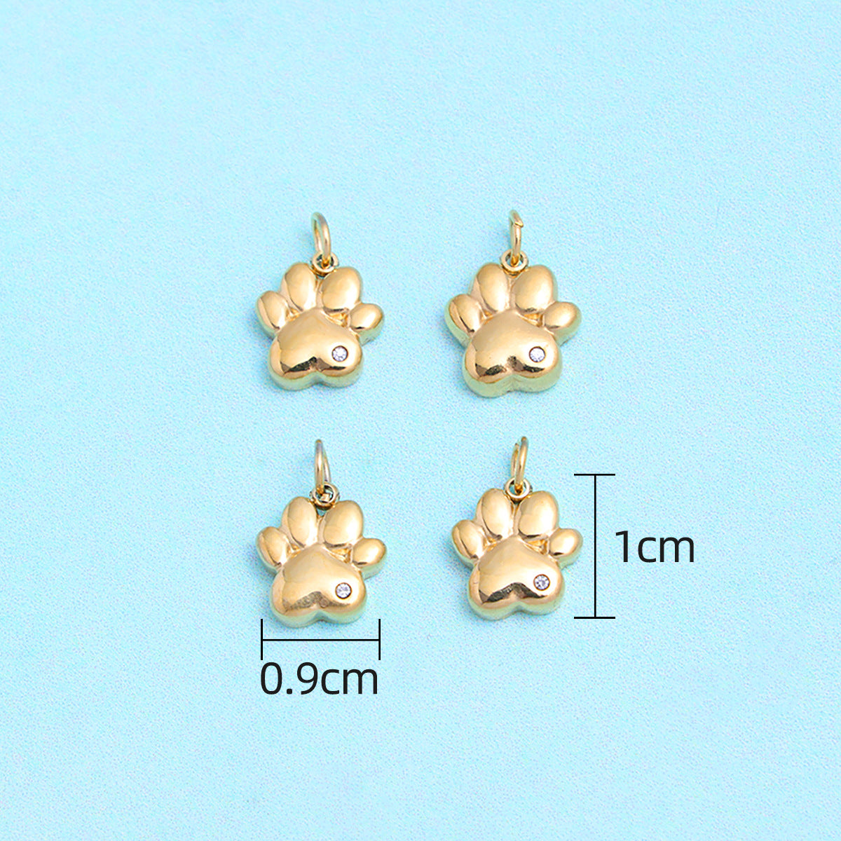 Wholesale Stainless steel cat claws 4-pack pendant