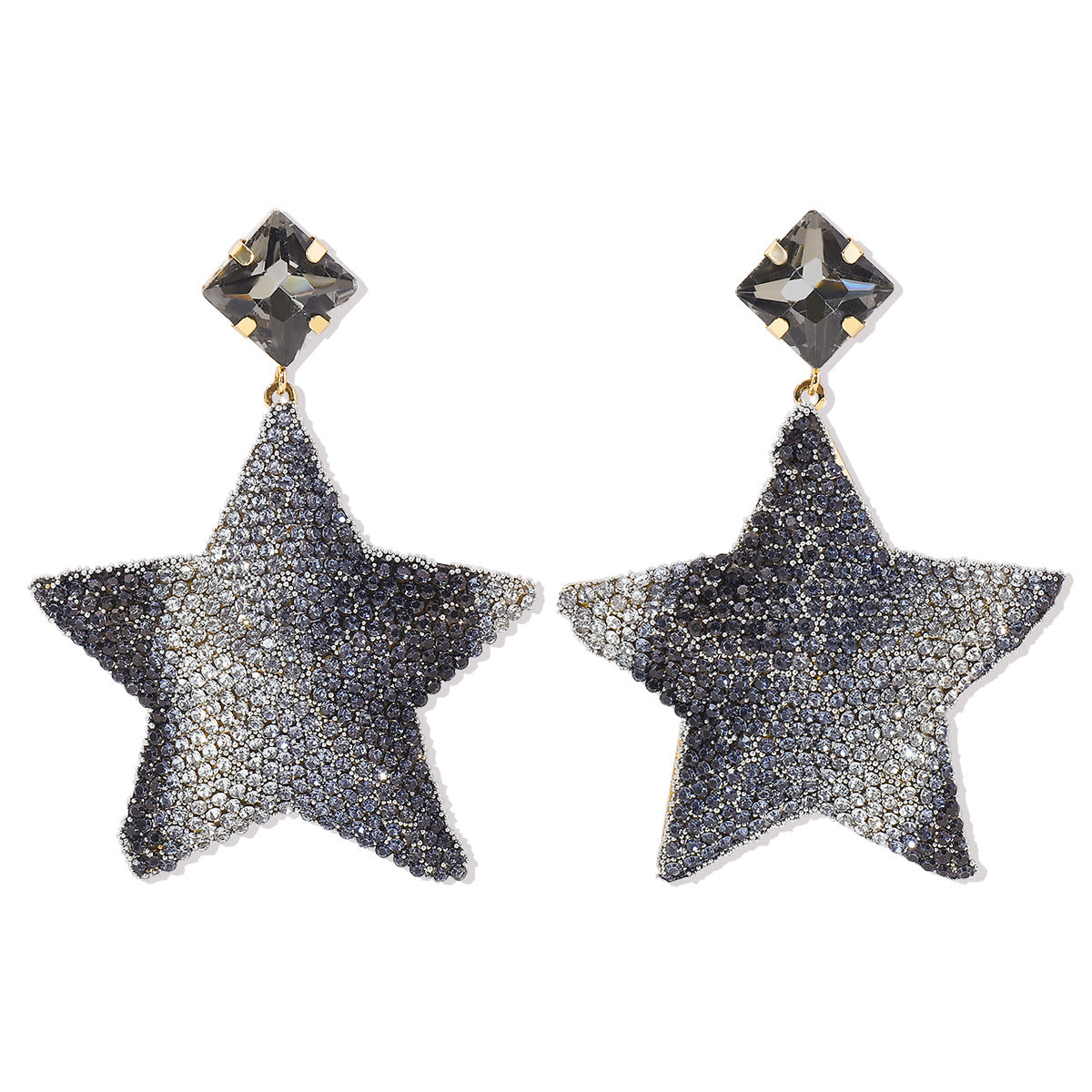 Wholesale Full Diamond Five-pointed Star Earrings ACC-ES-XianDi006