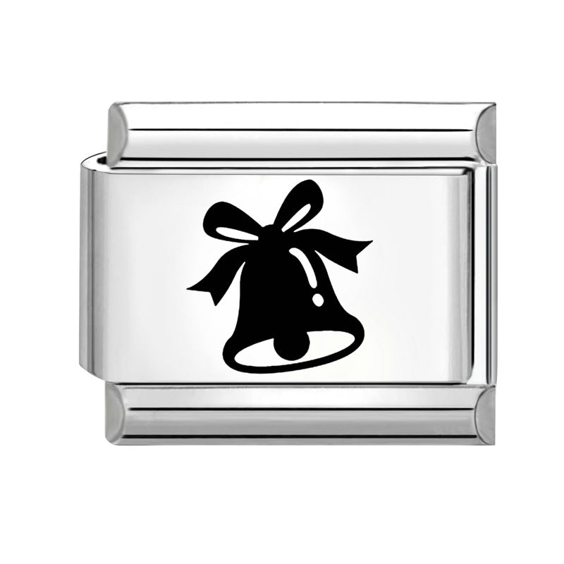 Wholesale Italian Charm Bracelet 9mm DIY Splicing Removable Christmas Cartoon Stainless Steel Composable Bracelet