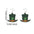 Wholesale St. Patrick's Day Earrings Green Clover Hat Earrings