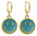 Wholesale creative cute alloy oil drop colorful smiley face earrings