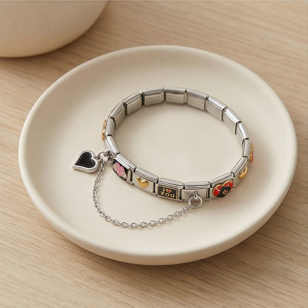 Wholesale Stainless Steel DIY Modular Bracelet Set,  Multifunctional Elastic Detachable Watch Chain for Jewelry Accessory