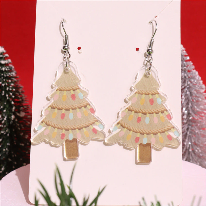 Wholesale Christmas lights Christmas tree earrings