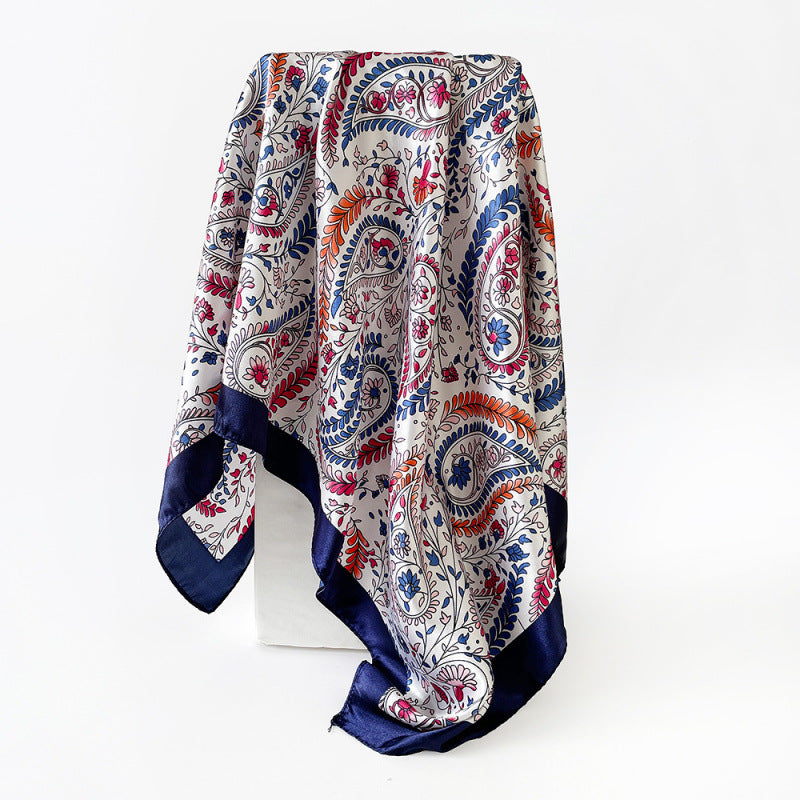 Wholesale Cashew Square Scarf Turban Silk Scarf