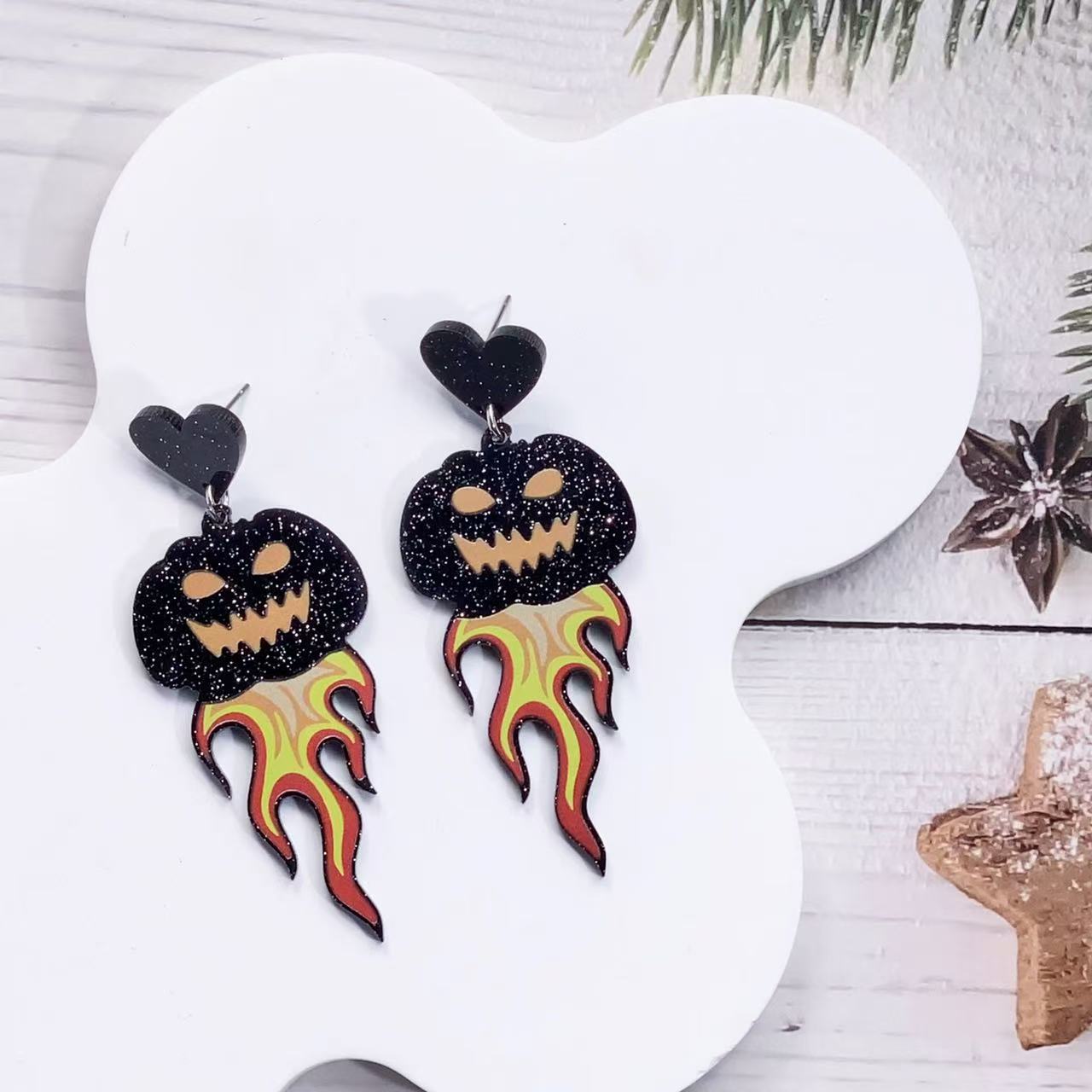 Wholesale  Halloween Print Cute Funny Earrings