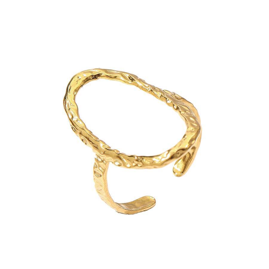 Wholesale Star Sun Moon Stainless Steel Rings 18k Gold Plated Rings ACC-RS-MuC014