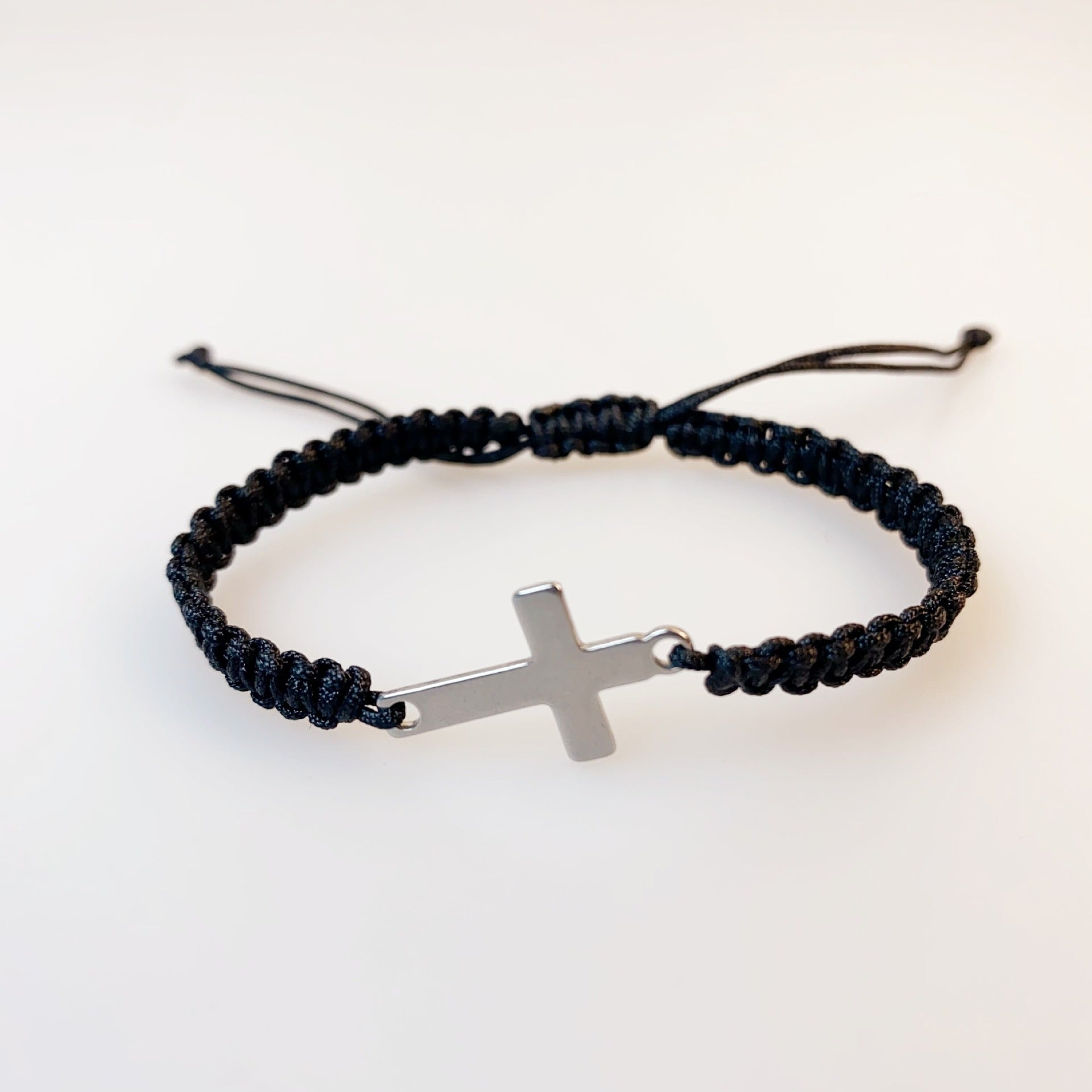 Wholesale  Stainless Steel Cross Hand-woven Bracelet