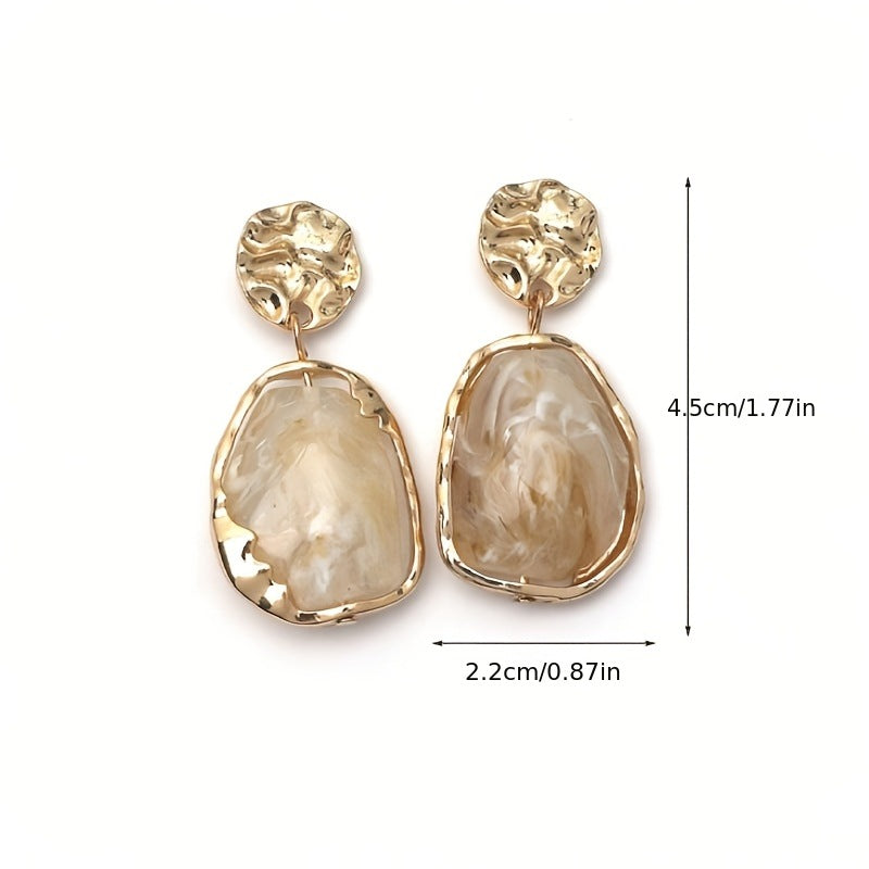 Wholesale Irregular Texture Earrings Geometric Shape Everyday Jewelry Accessory