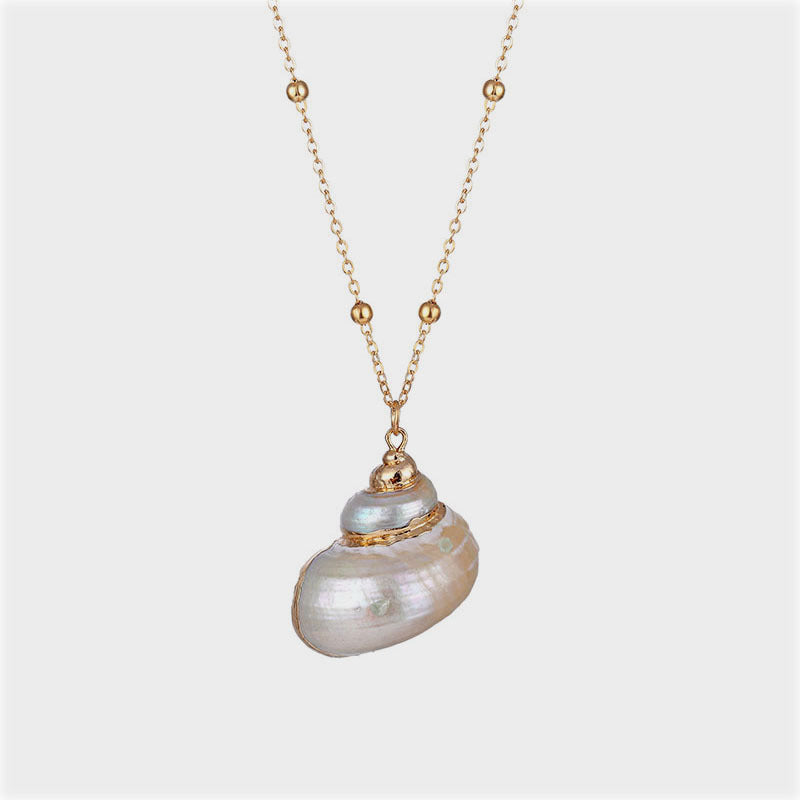 Wholesale Beach shell gold-plated conch necklace