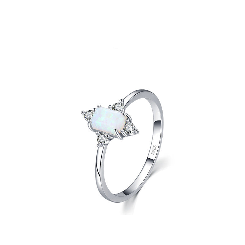 Wholesale  s925 sterling silver vintage opal ring
